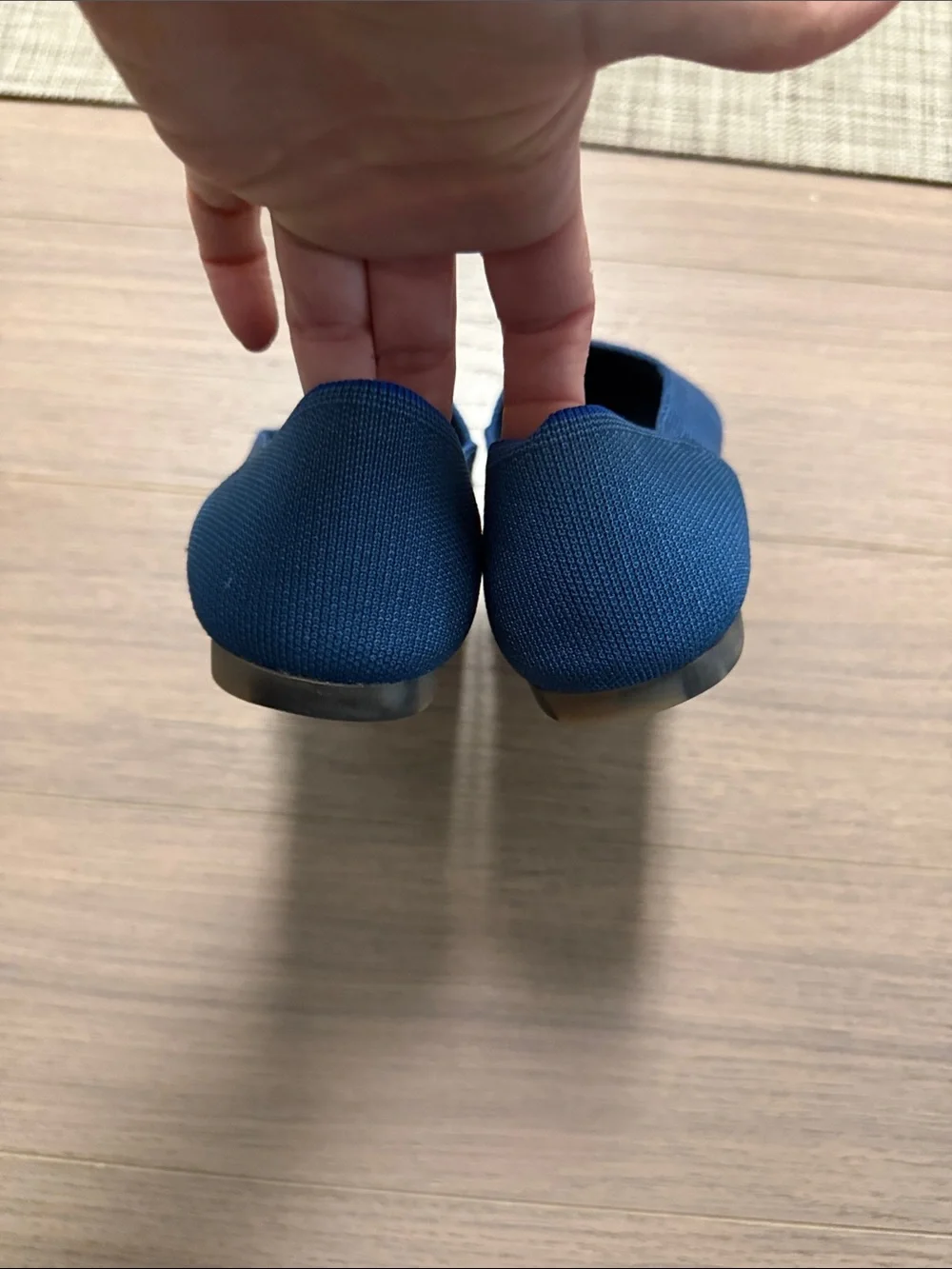 Rothy's Pointed Toe Flats in Deep Blue